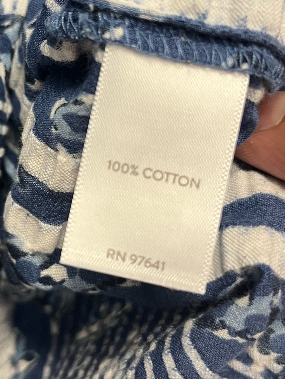 J. Jill Blue Printed Button-Front Blouse - Picture 6 of 10